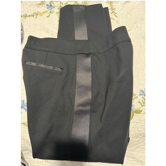 Spanx Black pullon ponte tux stripe pants Medium Tall - Picture 5 of 7